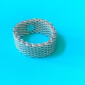 Tiffany & Co. 925 Mesh Ring Size 8